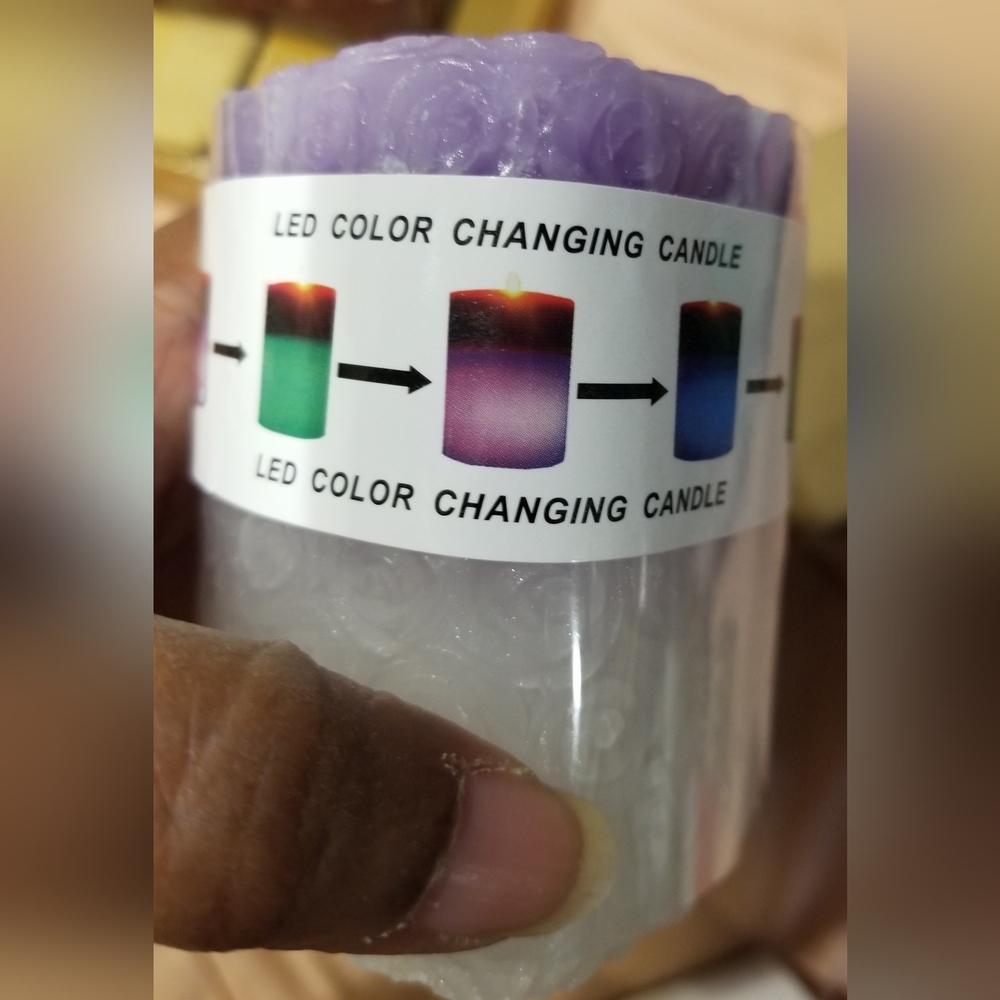 Purple Rose LED Candle